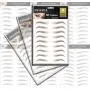 6 Sheets Premium Dwanda 3D Realistic Long Lasting Eyebrow Transfers, Realistic Looking Natural Eyebrows, Waterproof Eyebrow Tattoo stickers for Woman Makeup, Brown, 54-Pairs of Brows