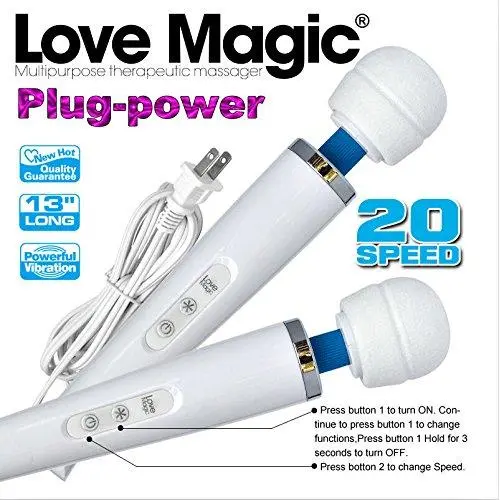 Love Magic 20 Speed Plug-in Full Body Massage Wand Powerful Motor Therapeutic Love Magic 20 Speed Plug-in Full Body Massage Wand Powerful Motor Therapeutic
