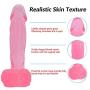 MXJYB 8.86 Inch Soft Dîcks Lifelike Tool Relax Massage Wand for Women MXJYB (Color : Pink)