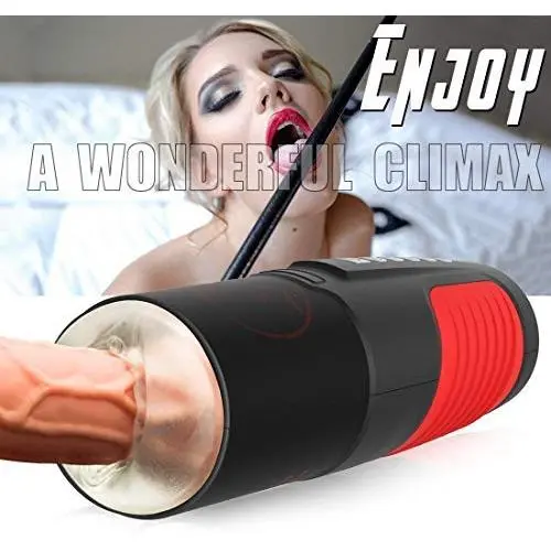 10 Pattern Male Automatic Piston Cup Sucking 280 Times/Min and 360° Rotating Electronic Massage Cup Males Toy