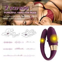 U-Shape Couples Pleasure Toys with Vibratiing&Stimulating Silicone Six Things for Adult Women&Men Waterproof Sexy Toys for Couple Flirting Bullet T Shirt