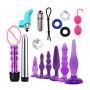 ❤ Women Men Vibrantor Kit Amal Plug Adult Six Toy Massage Tools Finger Massage Amus Washer
