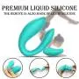 Liquid Silicone Couple G-spot Vibrator with Clitoris Stimulator,Oixgirl Remote Control Vaginal Anal Massager with Dual Motor & 10 Vibration Modes,Rechargeable Sex Toy for Women Solo or Couple Games