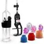 LeLuv Vacuum Pump Vibrating Male Enhancement Bundle with 3 Sleeve Sizes and 4 Stretchy Jelly Cock Rings