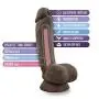 8.5 Inch Long Realistic Dildo - Soft And Flexible - Suction Cup Harness Compatible - Dual Density Realistic Feel - Brown