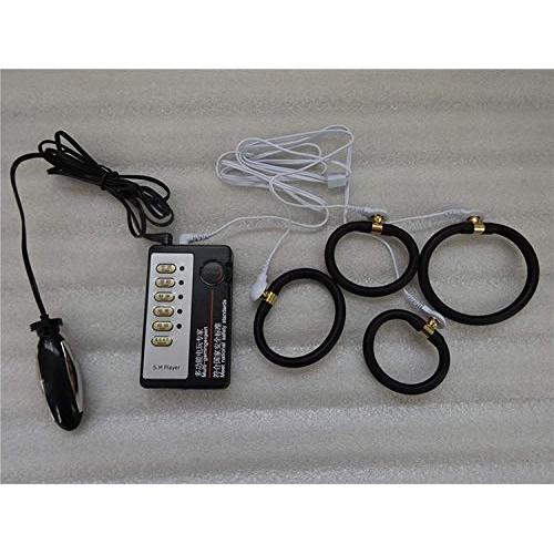 BVGTW A-mal Pllug Male Electro Shock Pennis Rings A-mal Pllug Vagina Ball Electric Shocking Sm Game Gear Men and Women Share Toys Fetish Bondage Set