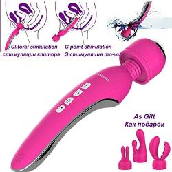 lilibot Vibra Electro Electromagnetic Pulse Waterproof Massager Couple Toys Double Motor AV Wand Vibr~ation Devise for Woman 125 1pcs