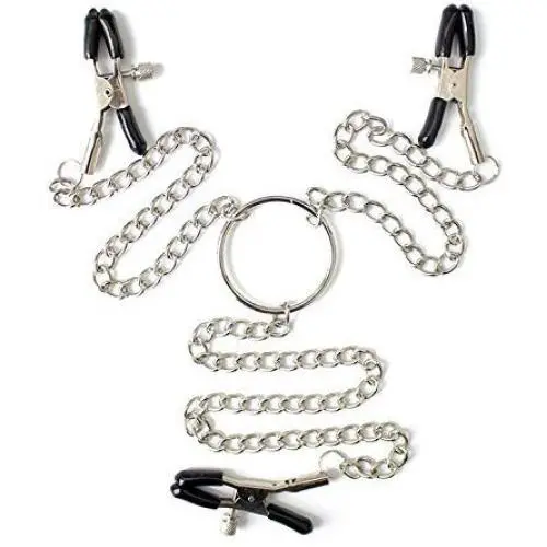 HHY Adjustable Nipple Clamps Fetish Nipple Teasers Breast Clit Sensual Bondage (Three Head Clip) HHY Adjustable Nipple Clamps Fetish Nipple Teasers Breast Clit Sensual Bondage (Three Head Clip)
