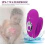 Couple Vibrator & G Spot Vibrator Remote Partner Vibrator Waterproof Rechargeable Dual Pleasure 12 Vibration Clitoris Nipple Vagina Orgasm Vibrator Sex Toy for Women Solo or Couples Fun (Purple)