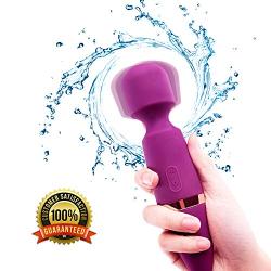 Magic Waterproof Wand Massager: Cordless Electric Massager - Handheld Massager with all Silicone Head - 10 Vibe Mode Personal Massager - USB Charged Massager Cordless for Women and Men