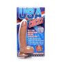 Usa Cocks Ultra Real Dual Layer Suction Cup Dildo, Medium Skin Tone, 10 Inch