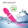 Cordless Wand Massager 10 Powerful 20 Modes, Hand-held Personal Full Body Back Neck Shoulder Massager Rechargeable Waterproof - Soft Touch -8.8 inches - 1.4 inches - Bathroom Accessories