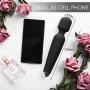 Mini Wand Massager, Fovel Wireless Cordless Portable Small Size Handheld Powerful Massage for Back Neck Shoulder 5 Vibrations & 5 Intensities Silent Waterproof USB Chargeable,Black Engin