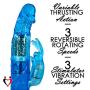 LeLuv Rabbit Vibrator Slim Bunny Blue Bundle with Mini Bullet