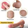 Realistic Dildo, 10 Inch Dual-Density Silicone Huge Penis with Strong Suction Cup for Hands-Free Play Flexible Dong for Vaginal G-spot and Anal Masturbation
