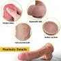 Realistic Dildo, 10 Inch Dual-Density Silicone Huge Penis with Strong Suction Cup for Hands-Free Play Flexible Dong for Vaginal G-spot and Anal Masturbation