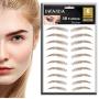 6 Sheets Premium Dwanda 3D Realistic Long Lasting Eyebrow Transfers, Realistic Looking Natural Eyebrows, Waterproof Eyebrow Tattoo stickers for Woman Makeup, Brown, 54-Pairs of Brows