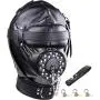 Leather Bondage Mask Full Face Mask Mouth Gag Mask Fetish Adults BDSM Sex Toy Leather Bondage Mask Full Face Mask Mouth Gag Mask Fetish Adults BDSM Sex Toy