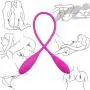 G-Spotter Wand Double Dong 21" Vibrators,Realistic Double Sided Silicone Dildos for G-Spot Clitoris Nipple Prostate Vagina Stimulation with Adjustable Angles