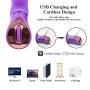 XINGHAOYA G Spot Rabbit Vibrator with Bunny Ears for Clitoris Stimulation, Waterproof Rechargeable Dildo Vibrator Clit Stimulator with 10 Vibration Modes Quiet Dual Motor for Women Couples