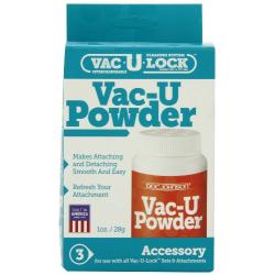 Doc Johnson Vac-U-Lock - Vac-U Powder - Makes Attaching and Detaching Smooth And Easy - Also Use to Refresh Your ULTRASKYN Attachment - 1 oz. (28g)