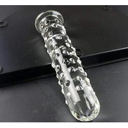 T-explorer Sex Toys Adult Toys SUPER Large Big 10.6 Inch Transparent Crystal dotted Glass Penis Glass Dilddo Female Apparatus Masturbation G-spot Stimulate Stimulator Stimulation Anal Plug Masturbation For Women