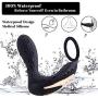 Male Prostate Massager Vibrator with Penis Ring, Treediride Waterproof P-Spot Anal Plug Sex Toys Rechargeable Vibrator 10 Vibrating Mode Gay Adult Toys Stimulator for Men Couple Women