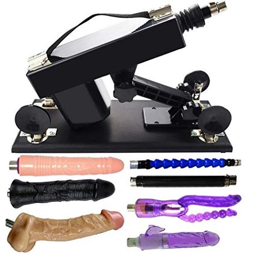MachineGuns Automatic Adult Massage for Women with Attachments(Black)