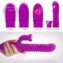 JunRP 10 Frequency Thrusting Monster Fluttering Vibrantor Rabbit Body Msaager - Waterproof & Slient, Best Gift for Lover - Purple