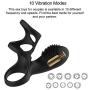 Orlupo Adjustable Silicone Vibrating Cock Rings Vibrator with Remote Control, Vibrating Penis Rings Clit Vibrators,Rechargeable Waterproof Clitoral Stimulator Adult Sex Toys for Men Women and Couples