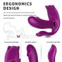 Wearable Heating G-Spot Vibrator Remote Control Clitoris G-Spot and Anus Triple Massager Waterproof Female Masturbation Dildo Vibrating Wand Rechargeable Vagina Stimulate Butterfly Vibrator