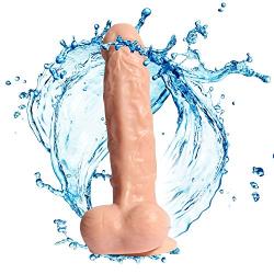 Lfcmf 19.5cm Thrusting Rotating Lifelike Vibrating Realistic-Vibratòr with Strong Suction Cup