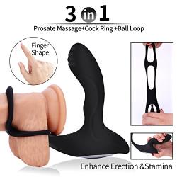 Bantie Anal Vibrator Cock Ring with Heating Function, 10 Powerful Modes Remote Control Vibrator Prostate Massager for Men, G-Spot Vibrators Sex Toys for Women