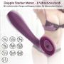 G-spot Vibrator Clitoris Stimulation with Tongue Massage Vibration,Waterproof Dildo Vibrator Vagina Clit Stimulator Licking Adult Sex Toys with Two Motor 8 Vibration Modes for Women and Couple