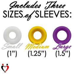 LeLuv Universal Silicone Sleeves Premium Set of 3 Small for 2.0 inches-2.5 inches Cylinders