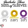 LeLuv Universal Silicone Sleeves Premium Set of 3 for 2.0 inches-2.5 inches Cylinders One of Each Size