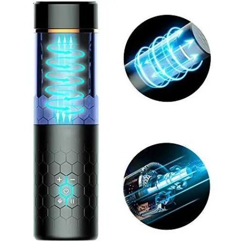 WeDol Male Masturbator Automatic Masturbation Cup with 10 Thrusting Spinning Modes and 10 Speeds Hands-Free 3D Realistic Vagina Oral Stroker Sex Toys for Men Masturbation