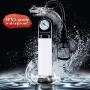 Male Handheld Pennis Vacuum Suction Pump with Pressure Gauge and Quick Release Valve 11 inch Tshirt Air Pressure Massage Device psbibra