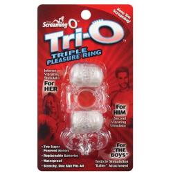 Screaming O Tri O Triple Pleasure Ring Silicone Waterproof