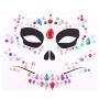 Day of Dead 4 Sets Halloween Skull Face Jewels Tattoo Stickers