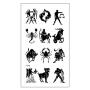 20 Sheets Fake Black Tiny Temporary Tattoo Body Sticker Hand Neck Wrist Art Fashion