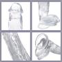 SJX-Love Huge Dongs 12 Inch Medical-Grade Crystal Glass Stick Straight Inside Soft Wand Couple Role Play SJX-Love