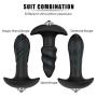 PHANXY 3 in 1 Vibrating Anal Butt Plug Kit with 7 Speed Bullet Vibrator Premium Anal Plug Trainer Kit Anal Sex Toy for Men Or Women Solo and Couple Fun