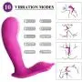 Wearable Vibrator Clitoris and G-Spot Stimulator Remote Control Vibrate Masturbation Dildo Toys for Adult,Invisible Wearable Vibrating Wand USB Rechargeable Silicone Clitoris Vagina Massager for Women