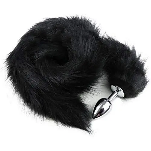 YiZYiF Stainless Steel Faux Fox Tail Funny Sex Toy Adult Romance Games Black YiZYiF Stainless Steel Faux Fox Tail Funny Sex Toy Adult Romance Games Black