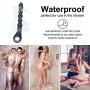 Vibrating Anal Beads Anal Vibrator, Greenpinecone Prostate Massager with Pull Ring, Anal Training Butt Plug with 2 Motors and 27 Stimulation Patterns, Rechargeable and Waterproof for Men Women Couple