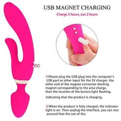 Wireless Magic Handheld Massager - 10 Kinds of Vibration Frequency - Waterproof - Ultra-Quiet - USB Magnetic Charging - is a Good Helper for Travel