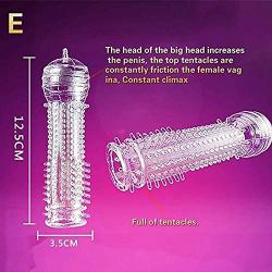 XQJYA New Reusable Enlarger Extender Crystal Elastic Sleeve Surprise Me Strong Silicone Sleeve-5Pack