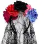 LessMo Halloween Headband, Colorful Flower Headwear with Gauze, Long Veil Costume Accessories, Stretchy, Reusable, for Women and Kids, Halloween Party, Cosplay LessMo Halloween Headband, Colorful Flower Headwear with Gauze, Long Veil Costume Accessories, Stretchy, Reusable, for Women and Kids, Halloween Party, Cosplay