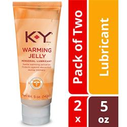 K-Y Warming Jelly Personal Lube- Personal Lubricant Safe to Use with Latex Condoms, Devices, Sex Toys and Vibrators, 5 oz, Pack of 2